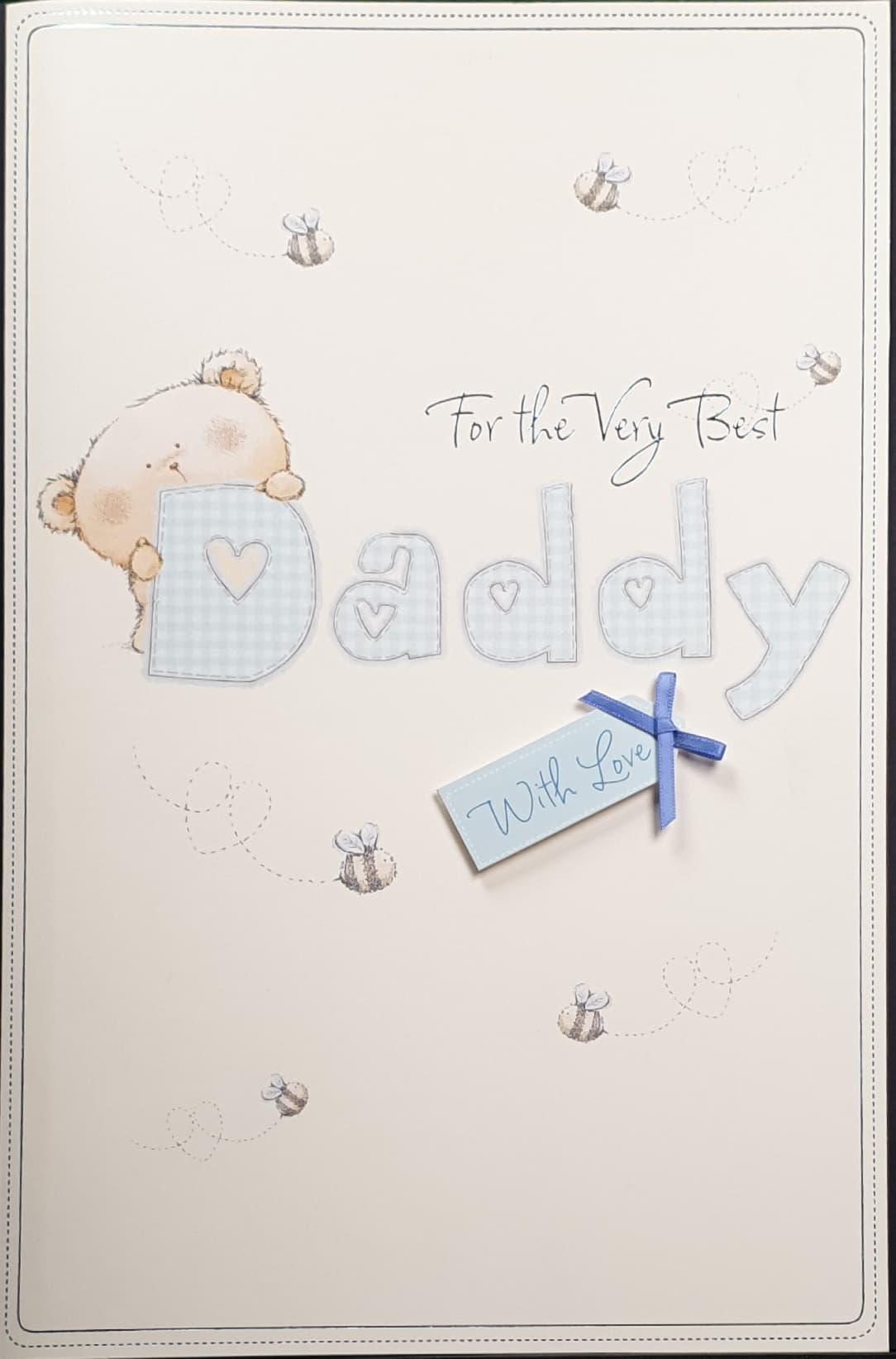 Fathers Day Card - Teddy Hiding From Bees