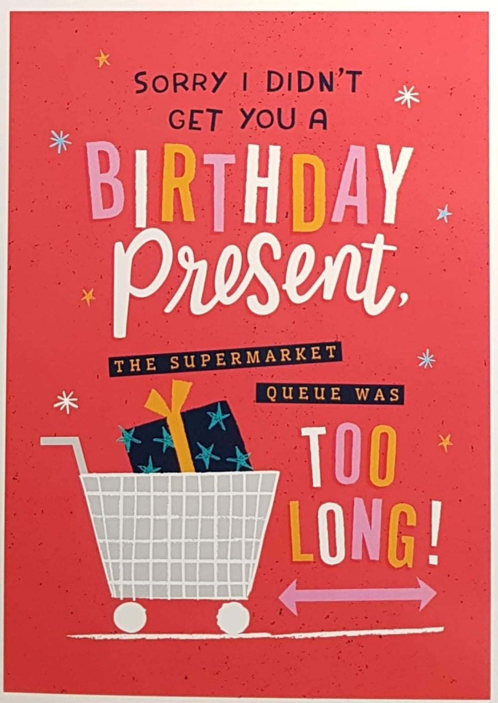 Birthday Card - Humour / The Supermarket Queue