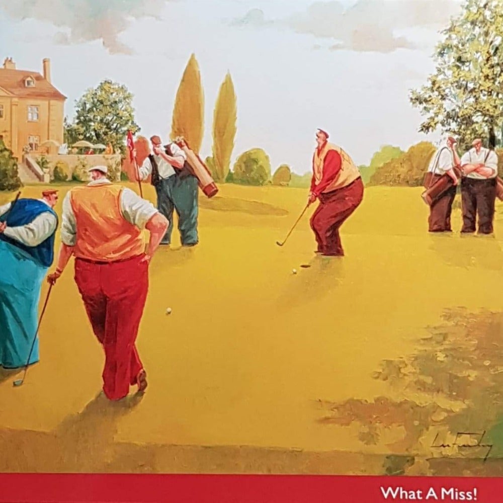 Blank Card - Men Playing Golf