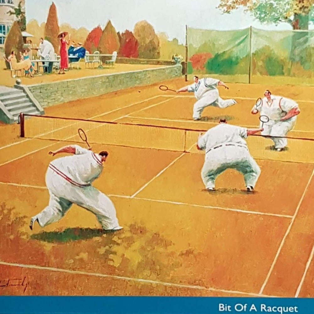 Blank Card - Men Playing Tennis