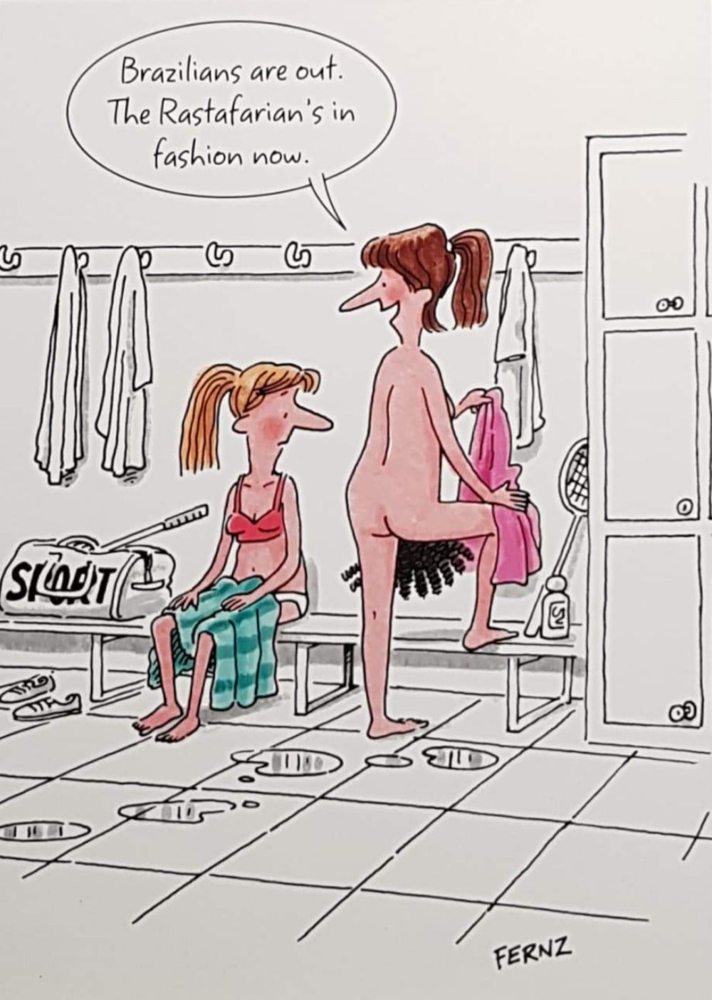 Birthday Card - Humour / Two Women in a Changing Room