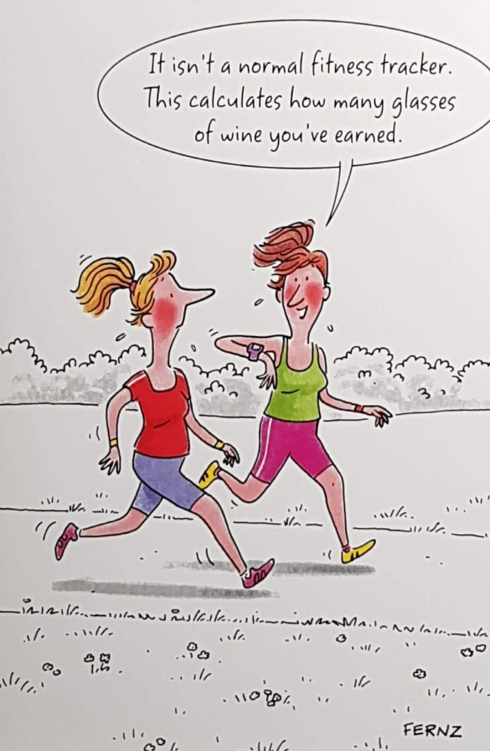 Birthday Card - Humour / Two Women Running
