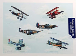 Birthday Card - Old Aeroplanes in the Sky