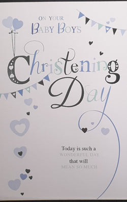 Baby Boy Christening Card
