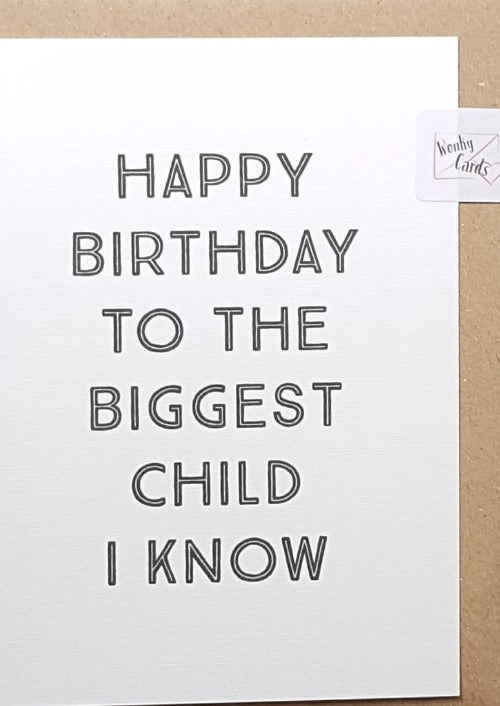 Humour Birthday Card Recyclable and Eco Friendly