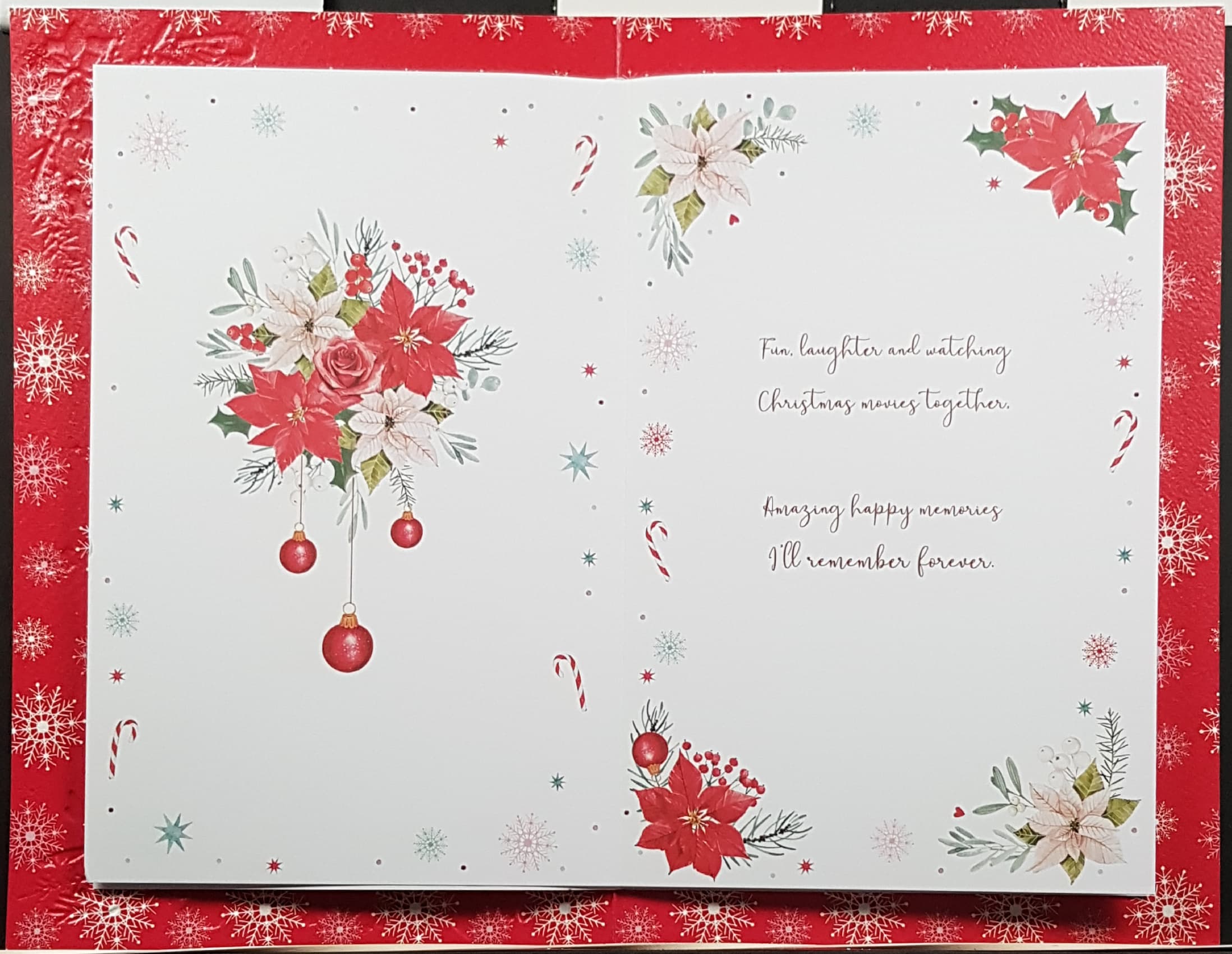 Mum Christmas Card - Frosty Christmas Flowers