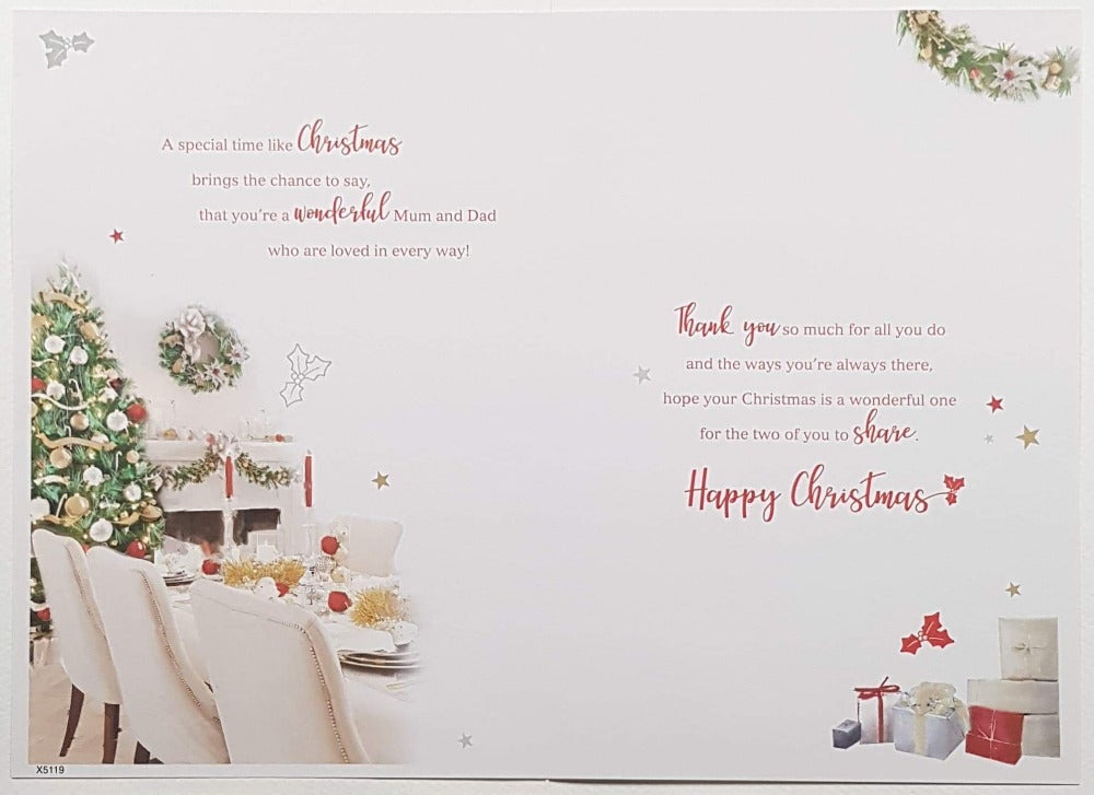Mum And Dad Christmas Card - Waiting For The Christmas Ev