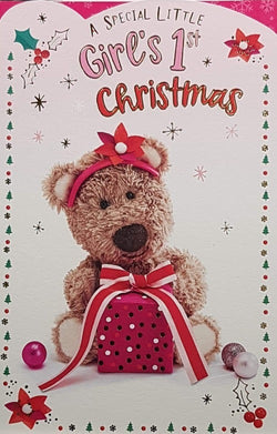 girl first christmas card