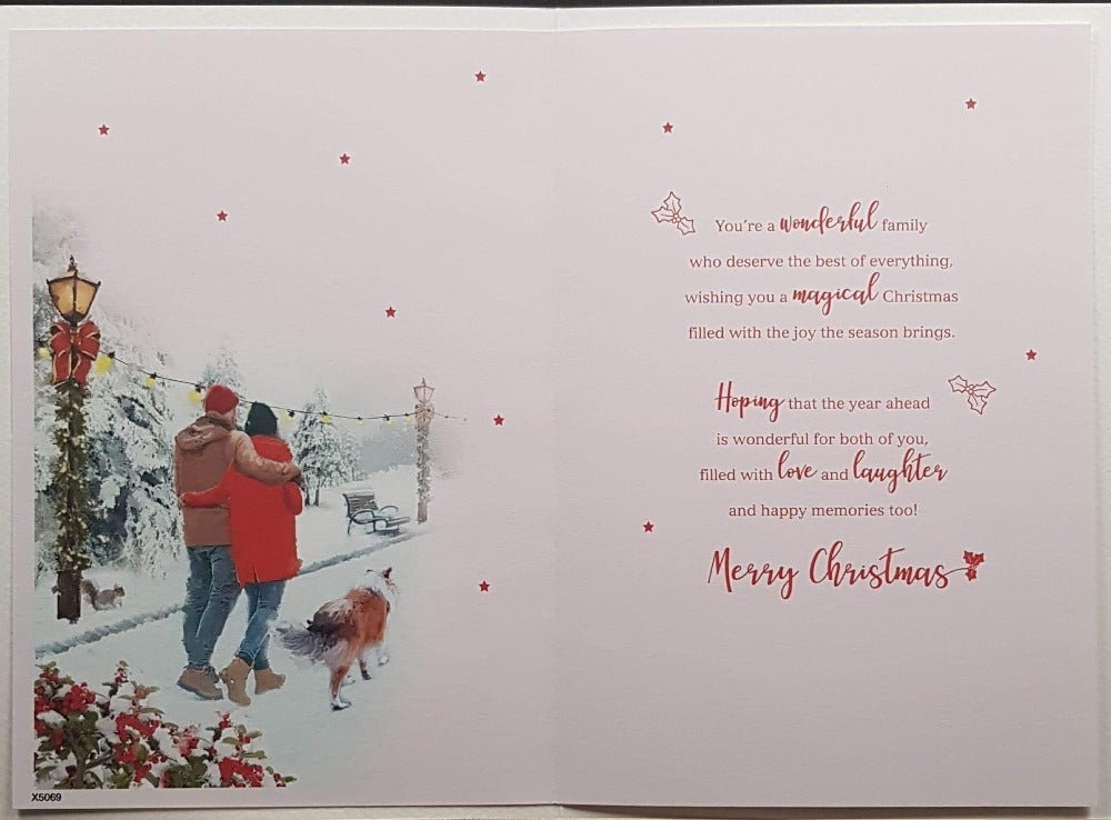 niece and her husband christmas card