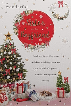 Sister And Her Boyfriend Christmas Card