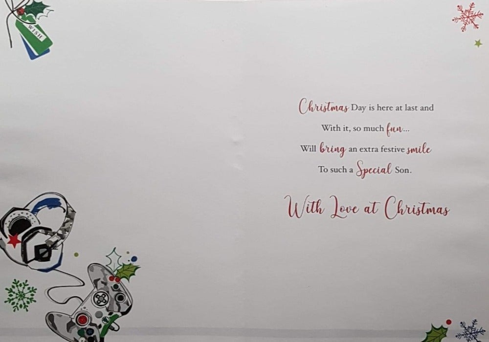 Son Christmas Card - A Christmas Sock Fulled Gifts For Teenager