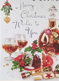 General Christmas Card - Christmas Wishes For You & Scotch & Pudding