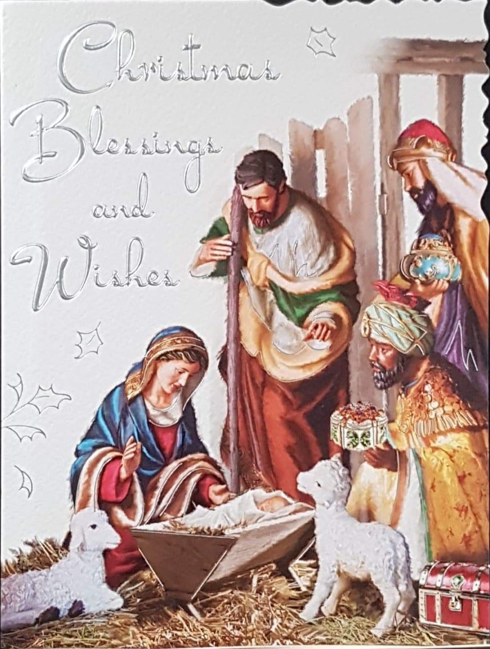 General Christmas Card - Christmas Blessings and Wishes & Baby Jesus and Company