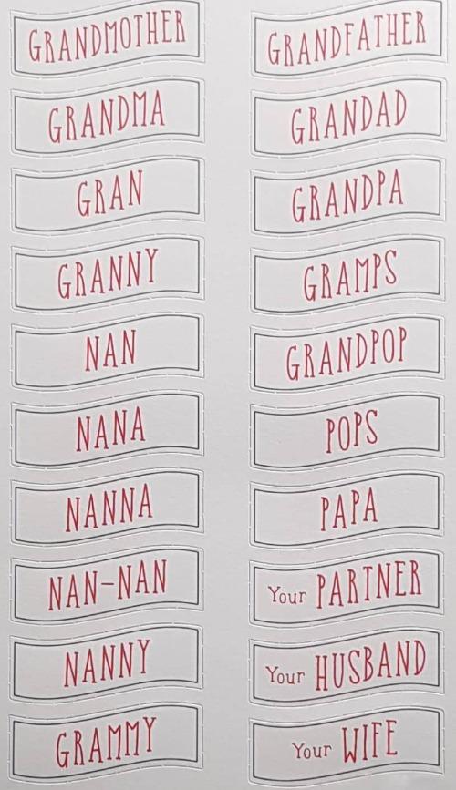 Grandma Grandad Personalised Christmas Card