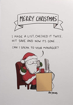 Humour Christmas Card
