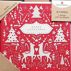 Charity Christmas Card - Pack / Focus Ireland & Pair Of White Reindeers