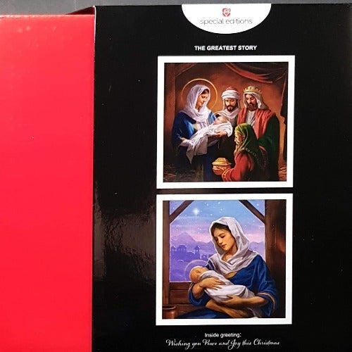 Charity Christmas Cards - Box / Focus Ireland - St Marry Holds Baby Jesus & Three Kings
