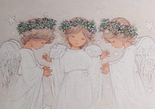 Charity Christmas Card (In Irish & English) - Cello / Children's Health Foundation & Three Praying Angels