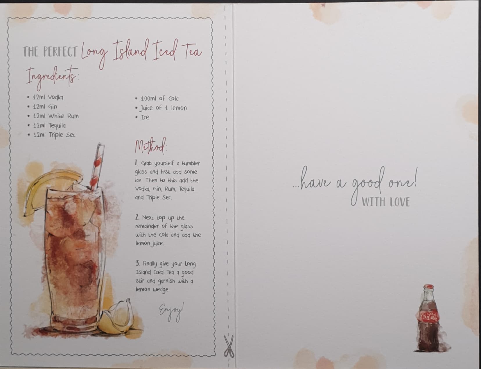 Birthday Card - General / Long Island Recipe