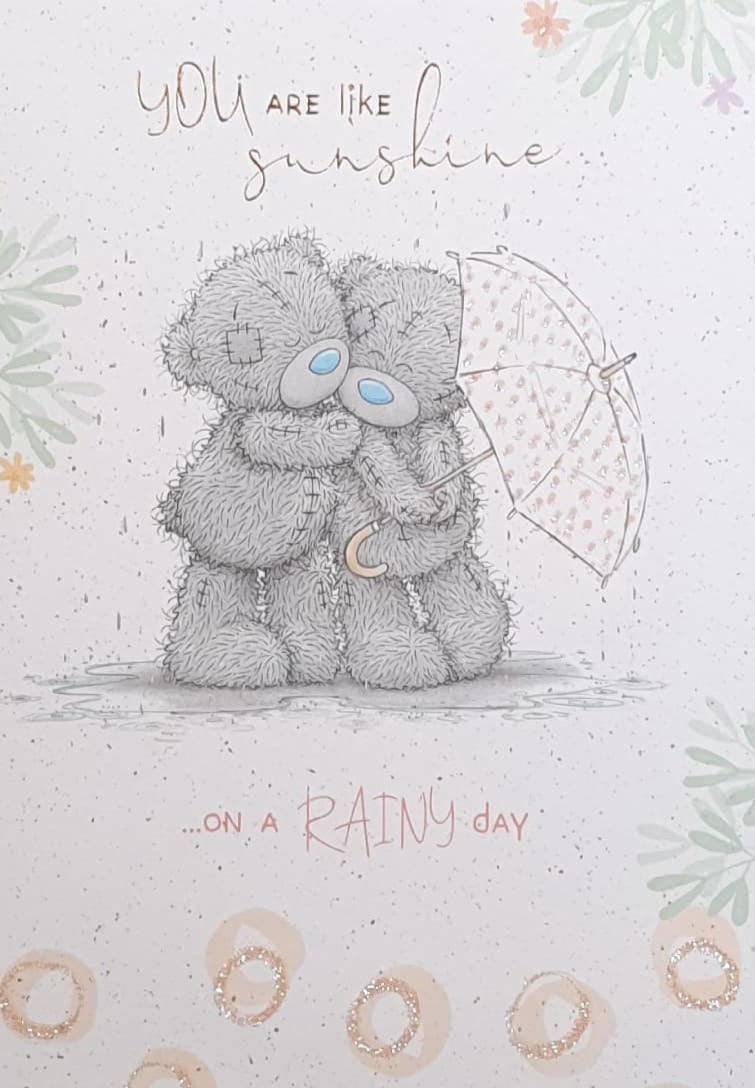 General Cards - Teddys Hugging Under Rain