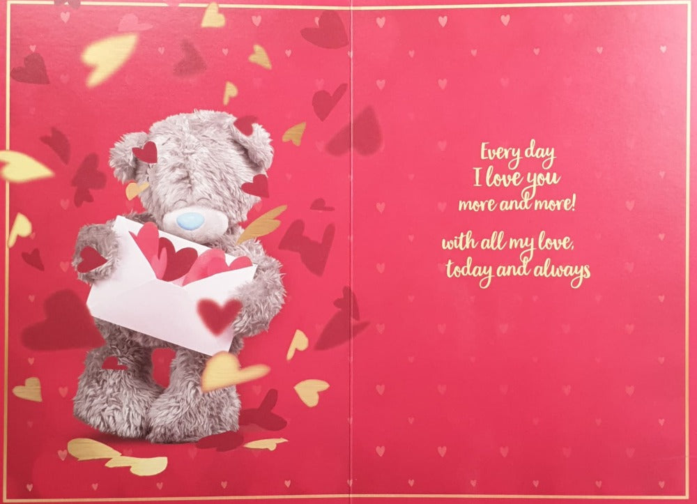 Anniversary Card - Husband / Teddy Holding Letter