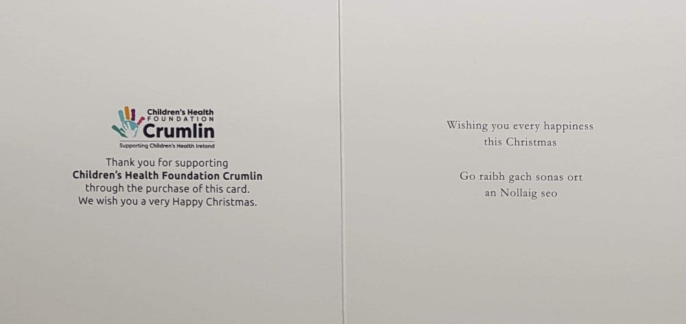 Charity Christmas Card (In Irish & English) - Cello / Children's Health Foundation & The  Robin And The Dog