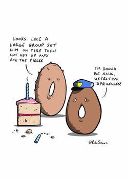 Birthday Card - Chatting Donuts