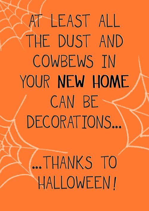 Funny New Home Halloween Card Personalisation