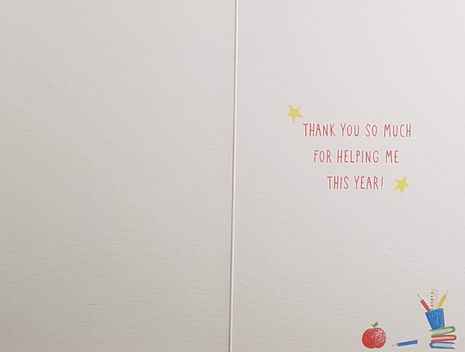 Thank You Card - Teacher / The Yellow Owl Loosing School Accessories