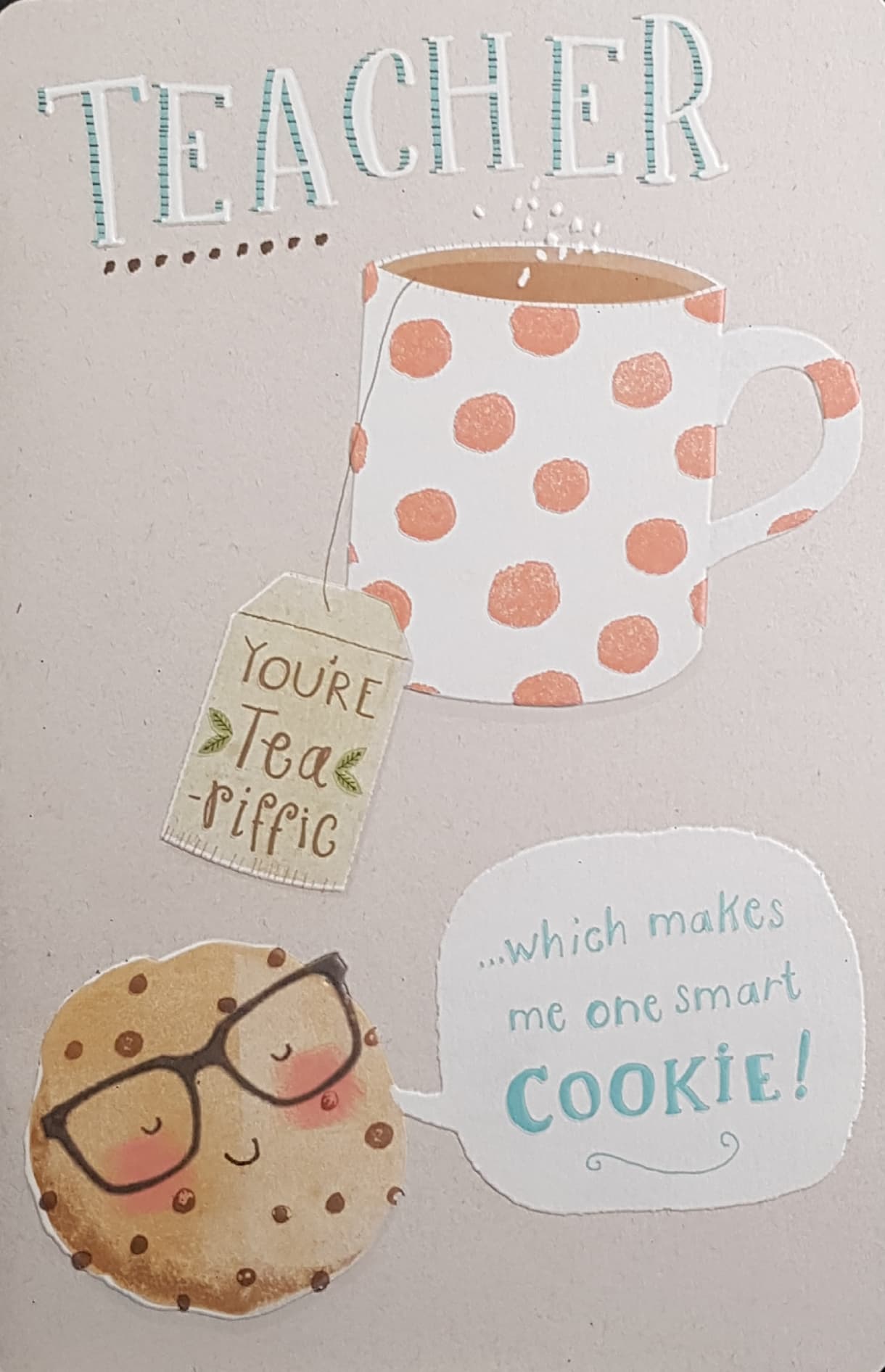 Thank You Card - Teacher / Cup Of Tea & Cookie