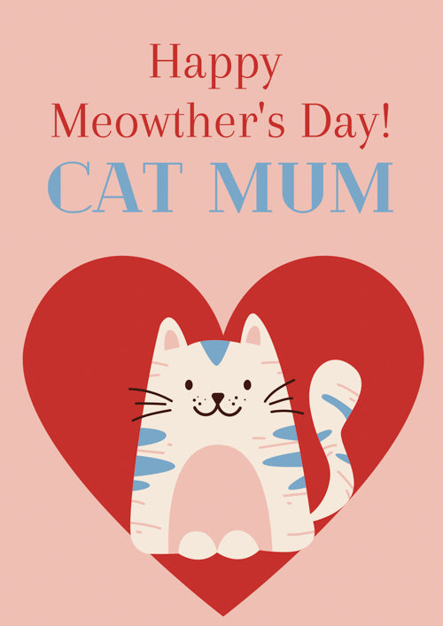 Pet Cat Mum Mothers Day Card Personalisation