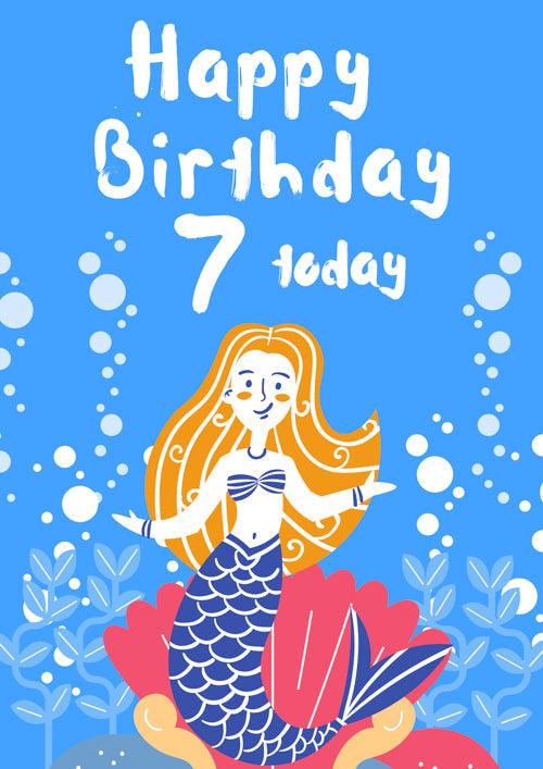 7th Birthday Card Personalisation