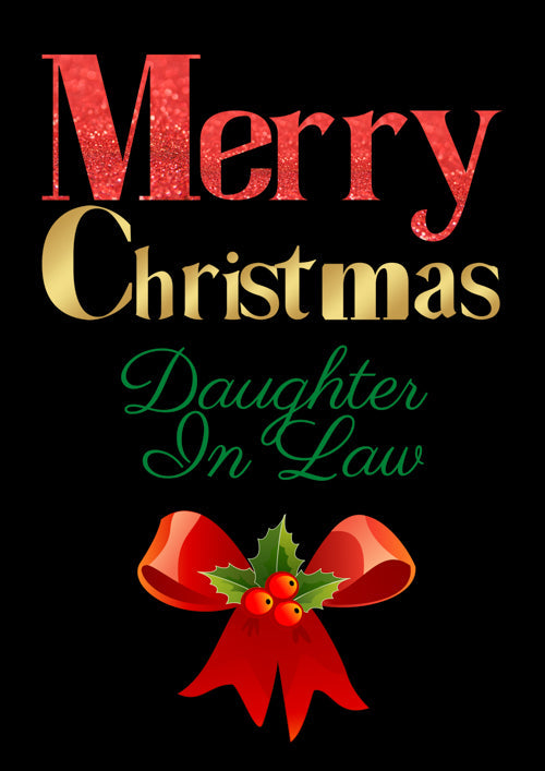 Daughter In Law Christmas Card Personalisation