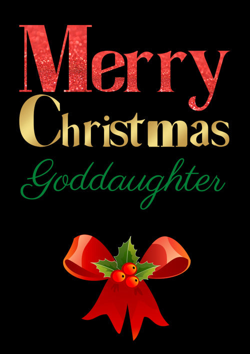 Goddaughter Christmas Card Personalisation