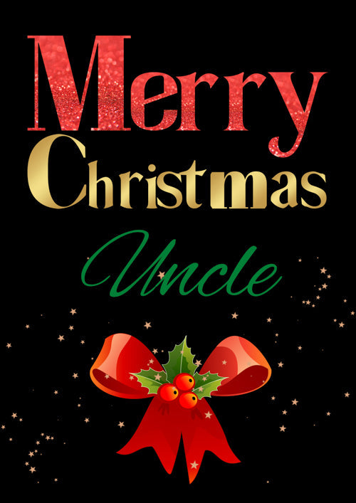 Uncle Christmas Card Personalisation