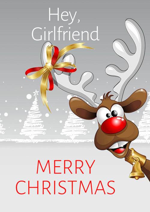Funny Girlfriend Christmas Card Personalisation