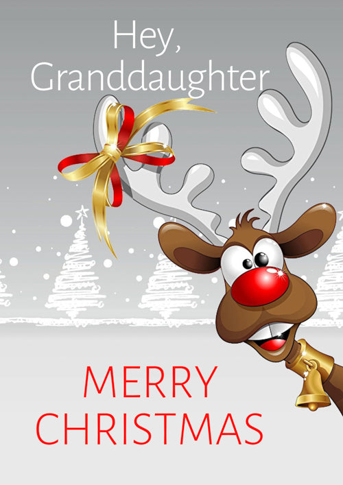 Funny Granddaughter Christmas Card Personalisation