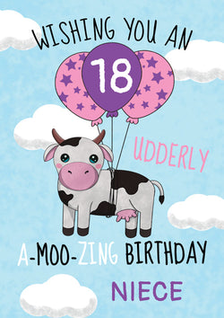 18th Niece Birthday Card Personalisation