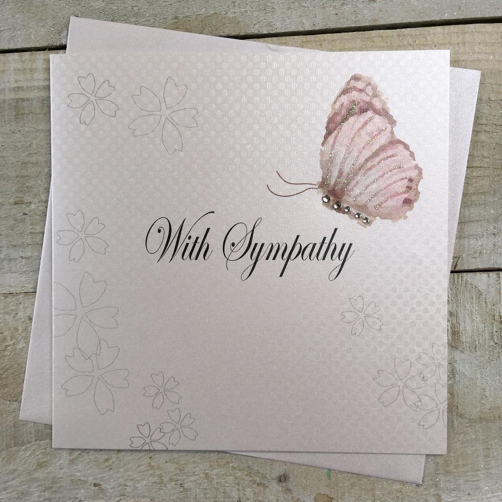 Sympathy Card - Pink Butterfly