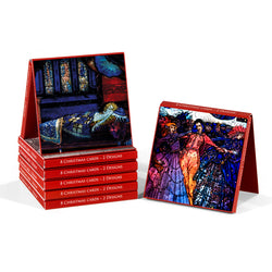 Charity Christmas Card - Box / Alone - Stained Glass in Eve of St. Agnes