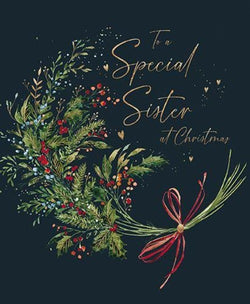 Sister Christmas Card - Floral