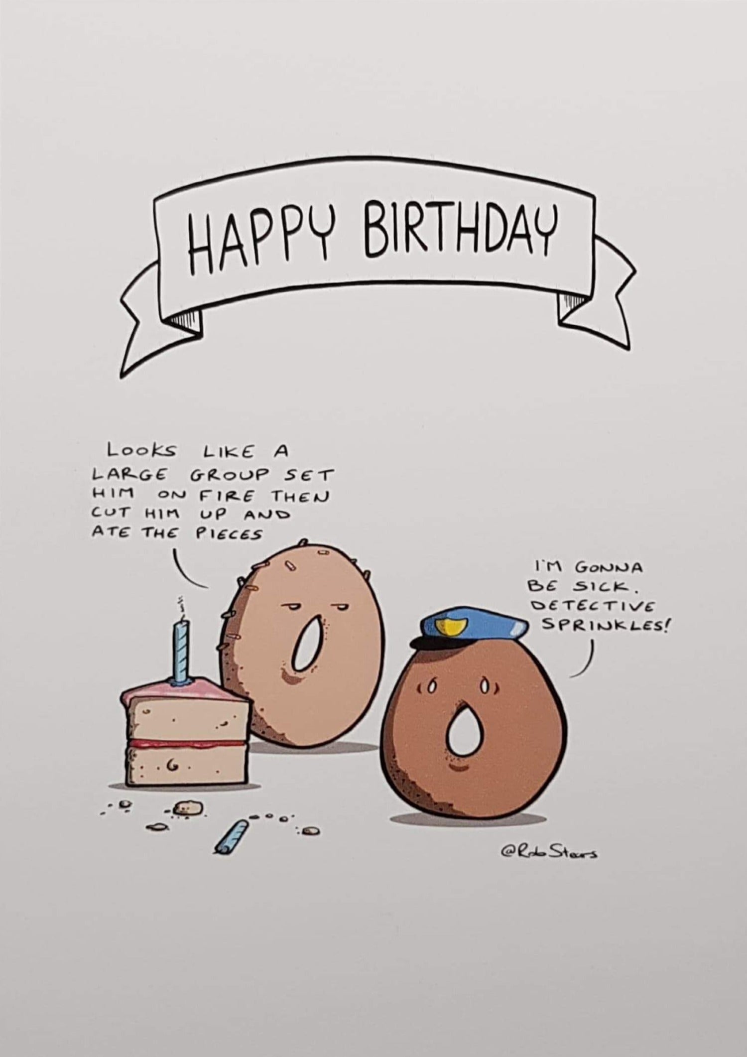 Birthday Card - Chating Donuts (Humour)