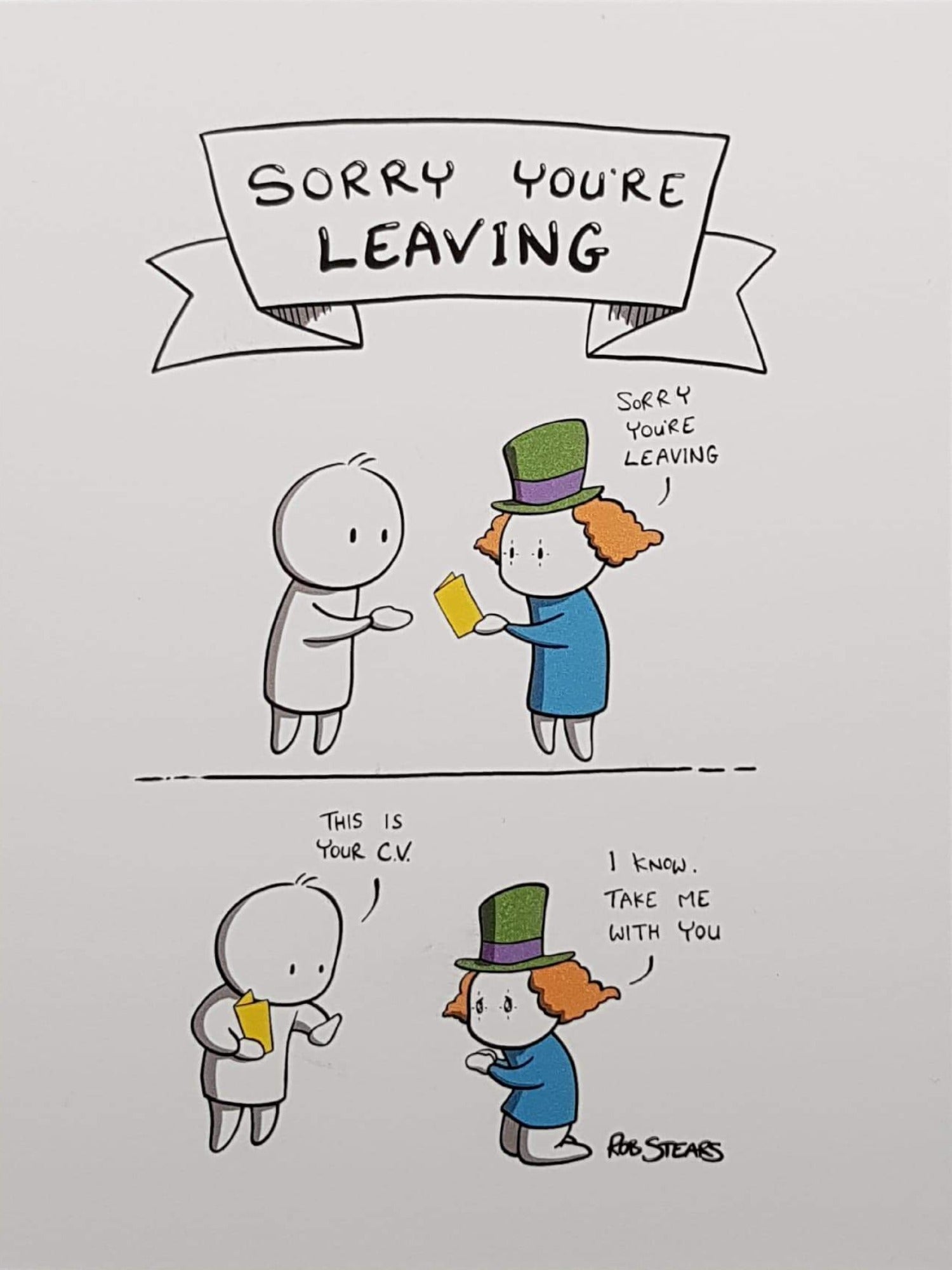 Leaving Card - 'Take Me With You' (Humour)