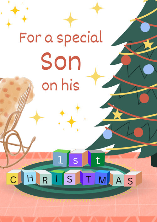 Special 1st Son Christmas Card Personalisation