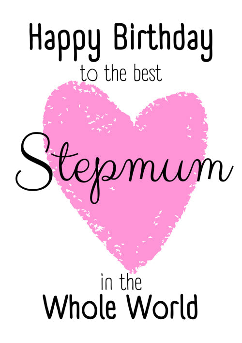 Step Mum Birthday Card Personalisation