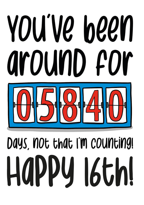 Humour 16th Birthday Card Personalisation