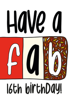 16th Birthday Card Personalisation