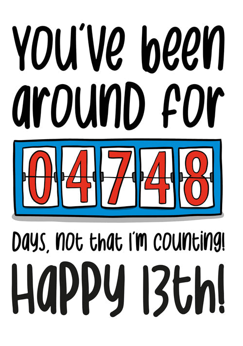 Humour 13th Birthday Card Personalisation