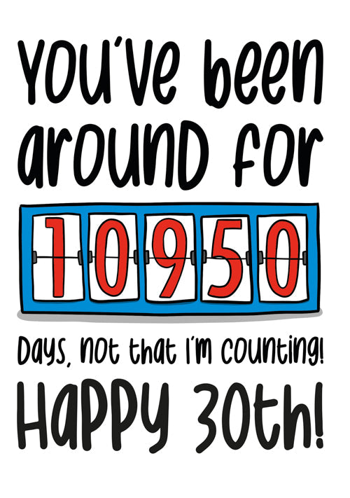 Humour 30th Birthday Card Personalisation
