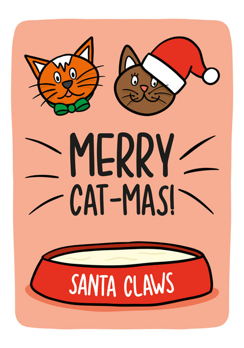 Pet Cat Christmas Card Personalisation